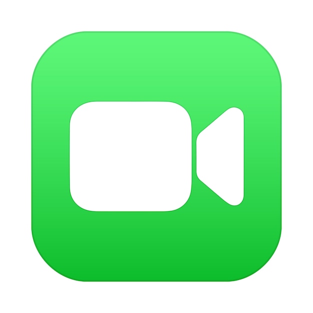 Icona dell'app facetime piattaforma di chat video e audio