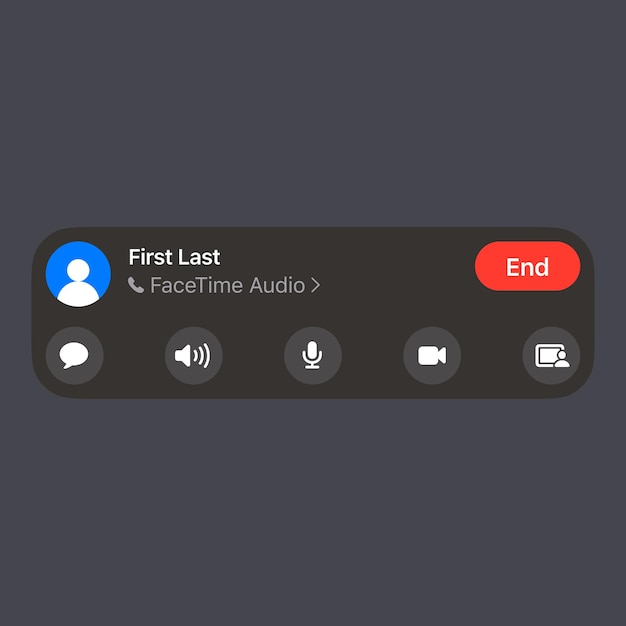 Facetime Notification Design Moderne UI-indeling