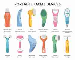 Vector facial cleansing devices types of skin care machines and gadgets