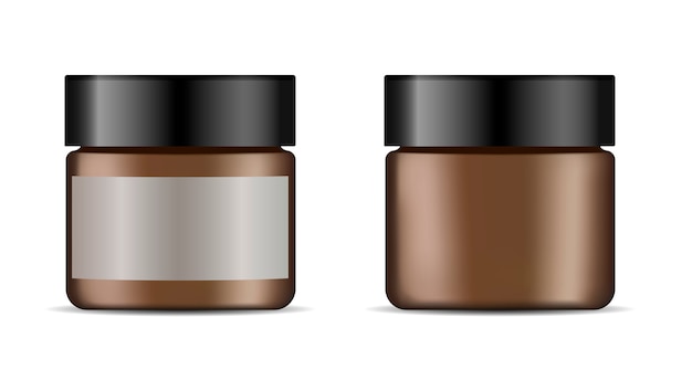 Vector facial cream jar. vector illustration of cosmetic