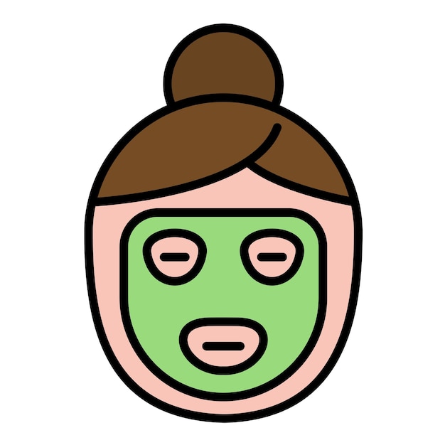 Illustrazione piatta della maschera facciale