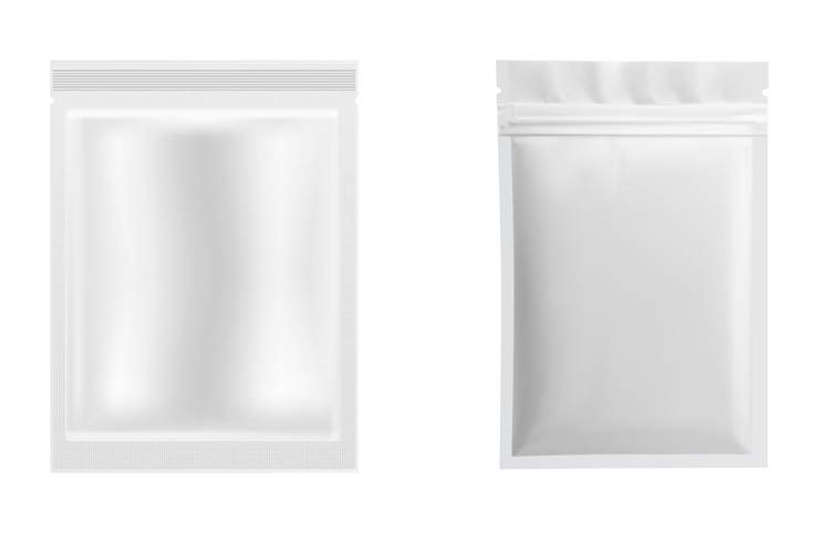 Vector facial mask foil packaging vector mockup cosmetic
