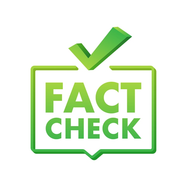 Vector fact check concept of thorough factchecking or easy compare evidence vector stock illustration