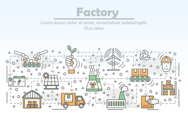 Illustrazione di concetto di fabbrica