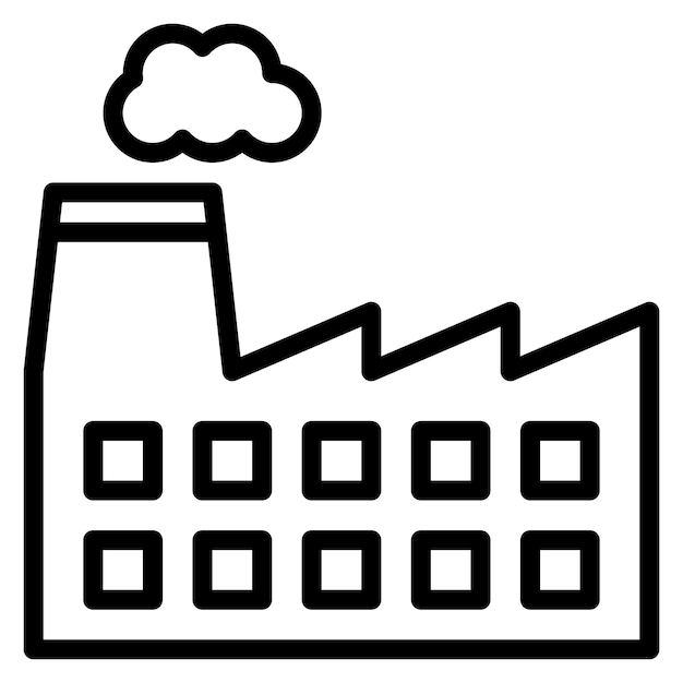 Вектор Векторное изображение иконки фабрики может быть использовано для цепочки поставок