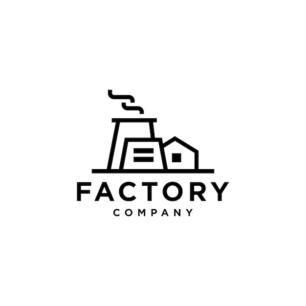 factory Industry vector logo design manufacturing company vector nuclear plant symbol