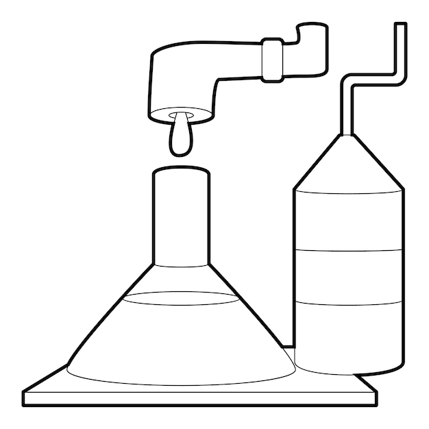 Vector factory lab icon outline illustration of factory lab vector icon for web