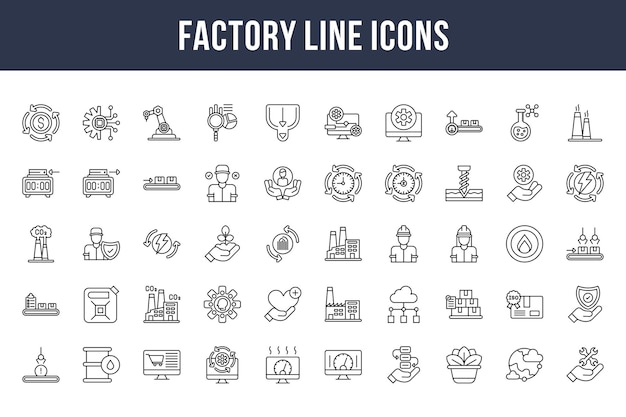 Factory Line Icons