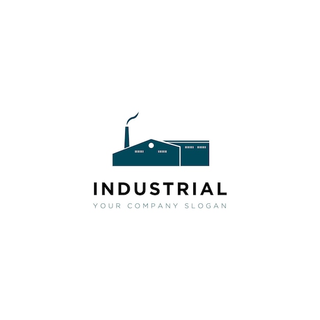 Factory logo design industrial vector