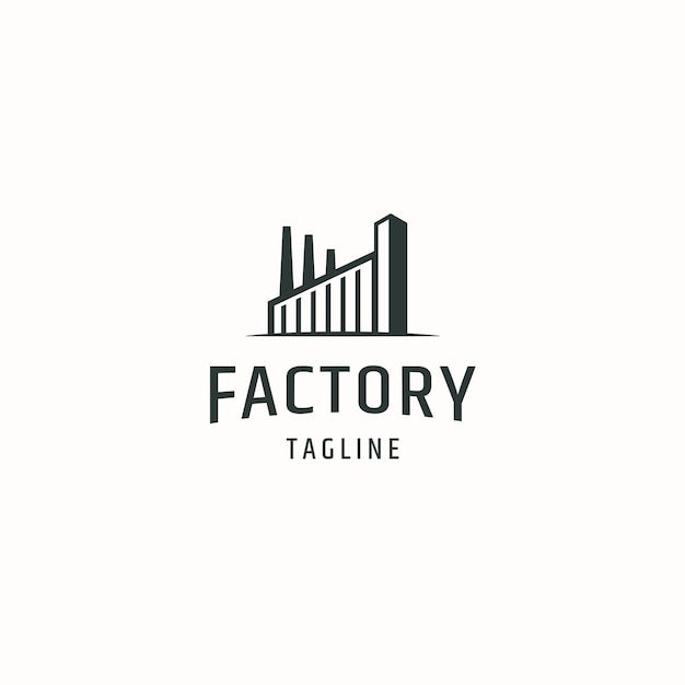 Vector factory logo icon design template flat vector illustration