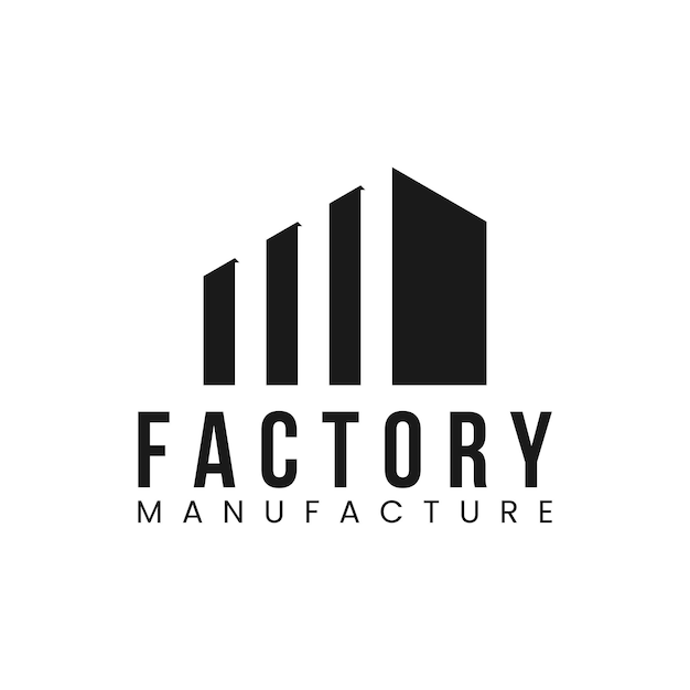 Factory logo vector icon illustration