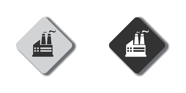 Factory simple icon Flat vector illustration