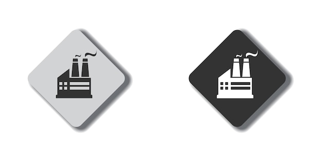工場のシンプルなアイコン フラットのベクトル図