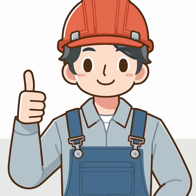 Factory worker guy character