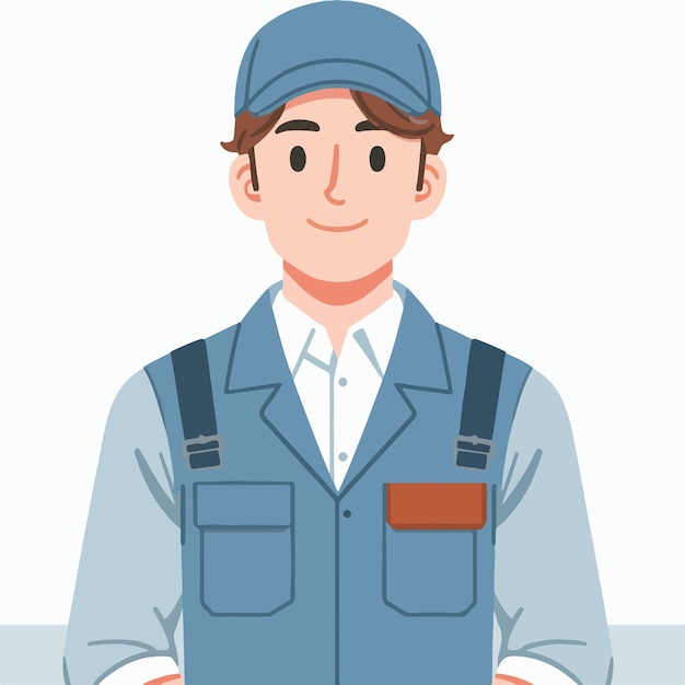 Factory worker guy character