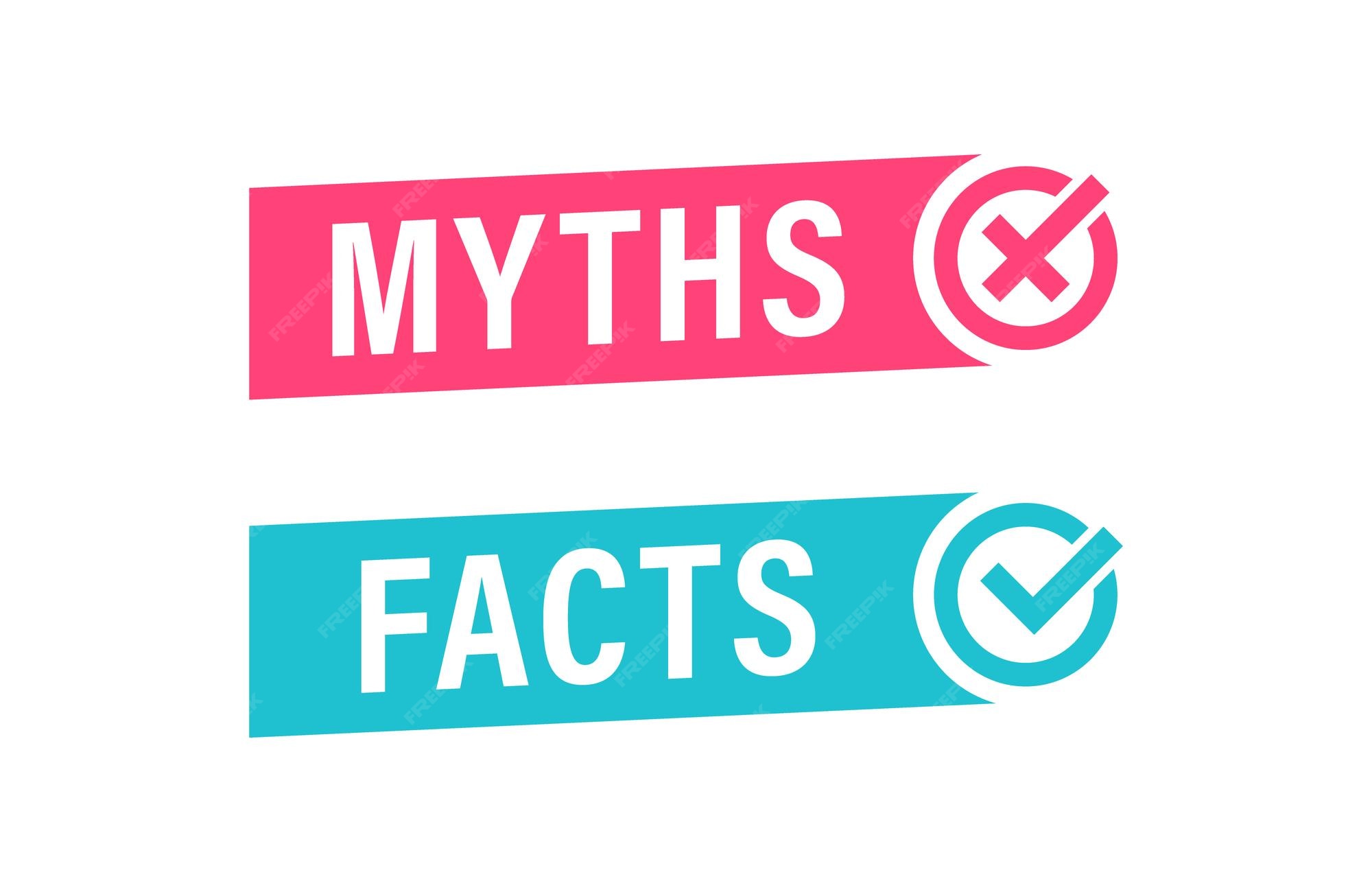 Premium Vector | Facts and myths geometric message bubble with check ...