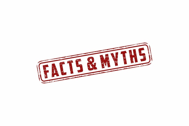 Facts and myths grunge rubber stamp