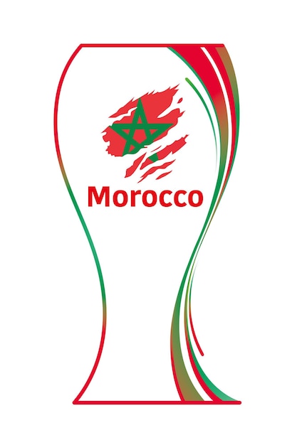 Vector fag borstel marokko. rode en groene kleuren van koninkrijk. vector afbeelding.
