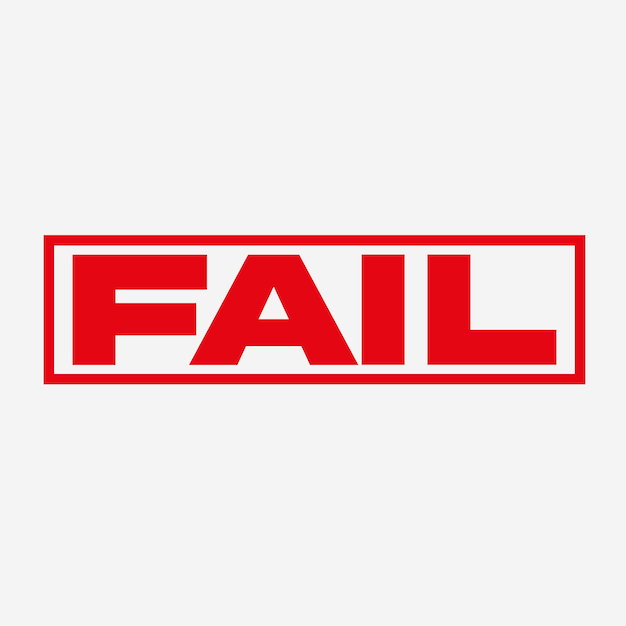 Fail Red Stamp vector illustration