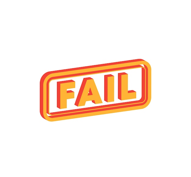 Fail vector art on white