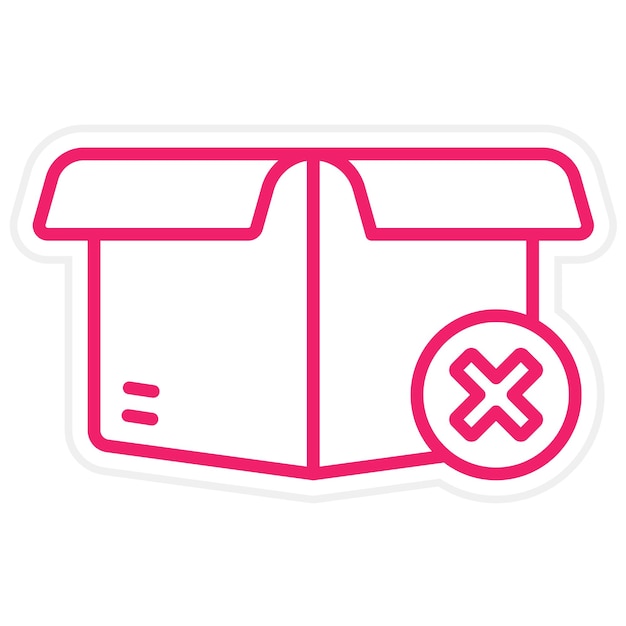 Vector failed delivery icon style