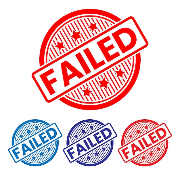 Failed Rubber stamp Design vector illustration