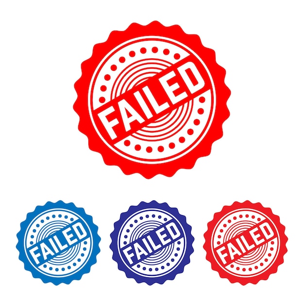 Failed Rubber stamp Design vector illustration