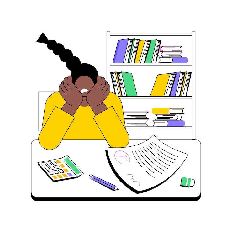 Vector failed the test isolated cartoon vector illustrations