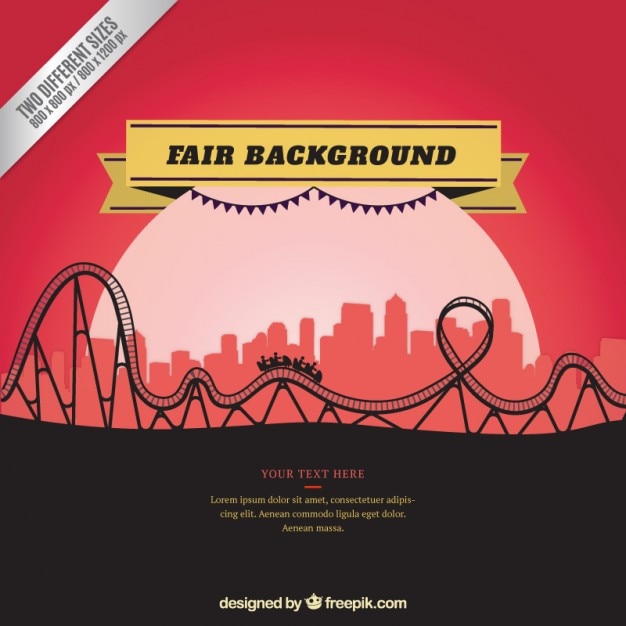 Vector fair silhouettes background