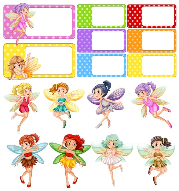 Fairies flying and frame design