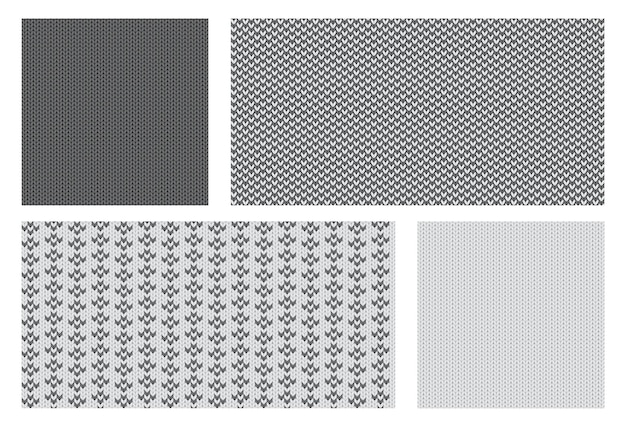 인쇄 카드 및 포스터에 대한 흑백 기하학적 니트 배경의 Fairisle 겨울 패턴