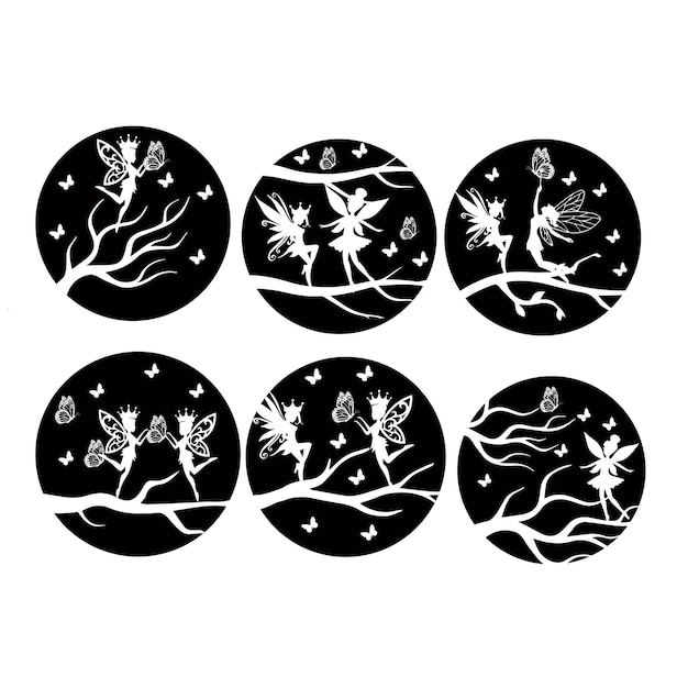 Vector fairly silhoutee