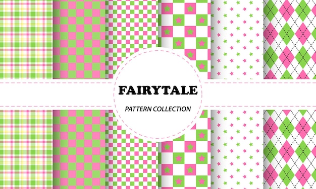 Fairy Colorful Seamless Patterns