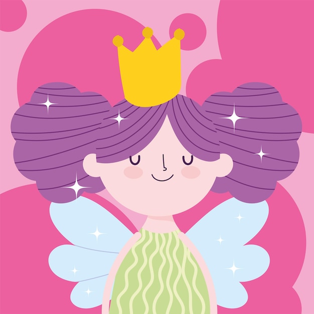 王冠をかぶったかわいい妖精