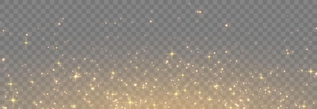 Vector fairy dust sparks and golden stars shine with special light dusty shine light vector on png