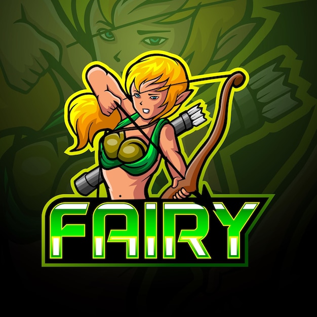 Fairy esport logo mascot design