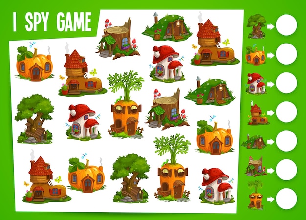 Fairy houses and dwellings kids spy game