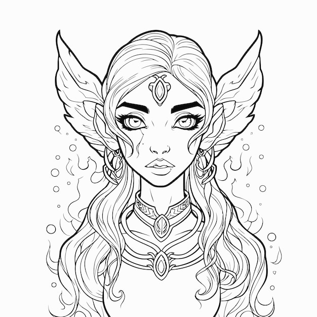 Fairy Line Art