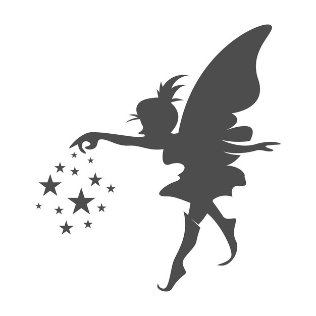 Vector fairy logo icon design illustration template