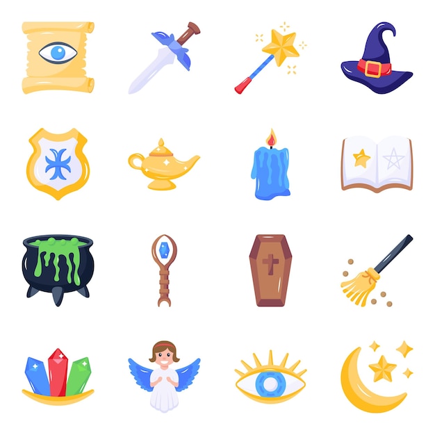 Fairy and Magic Flat Icons