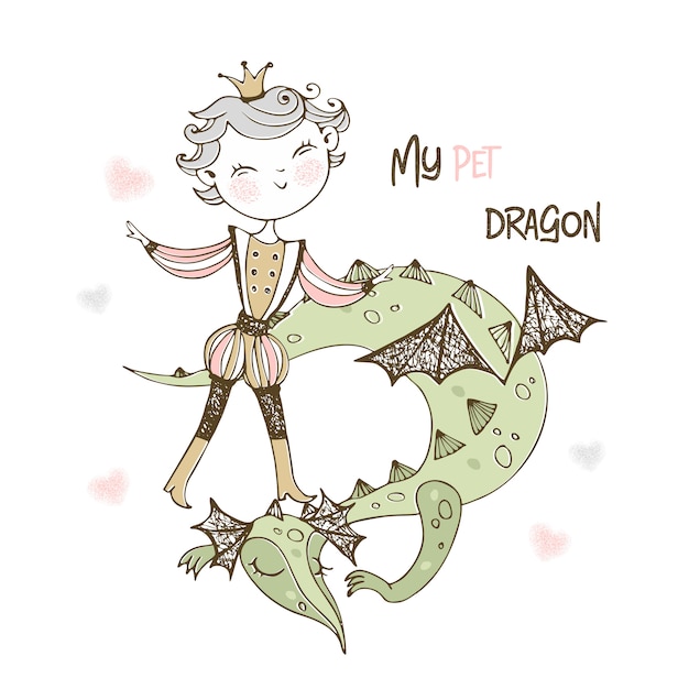 A fairy prince and a dragon.