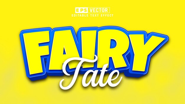 Fairy Tale 3d Editable Text Effect Vector With Background