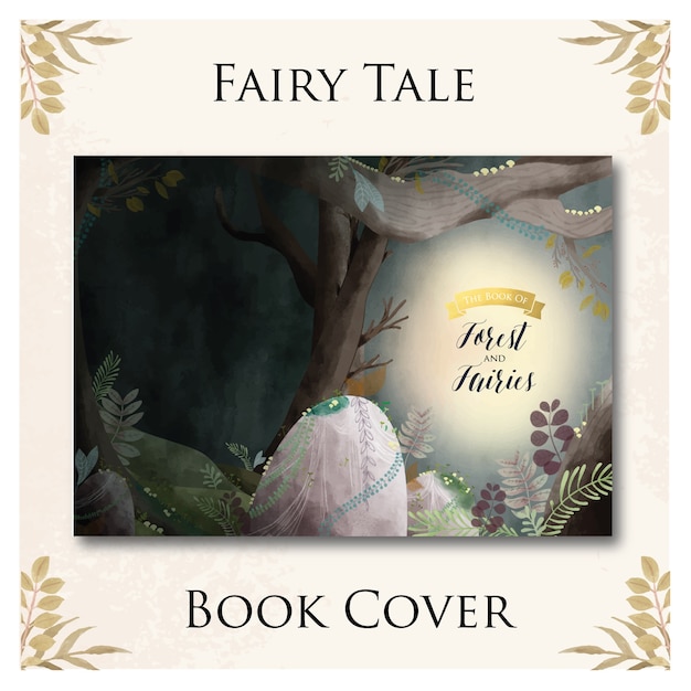 Vector fairy tale book cover