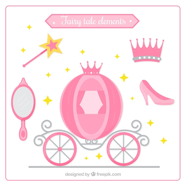 Vector fairy tale elements pack