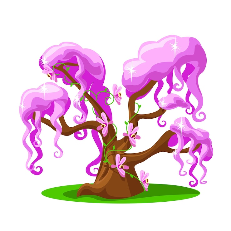 Vector fairy tree