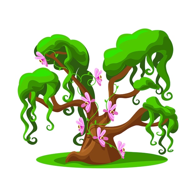 Vector fairy tree