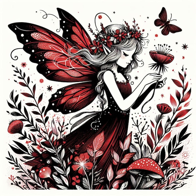 Vector fairy vector illustration