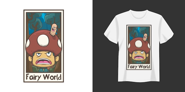 Fairy World Illustration T-shirt and Apparel Printing Design