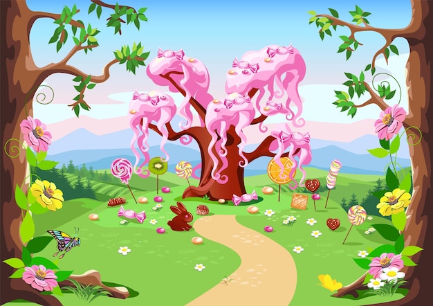 Vector fairytale background