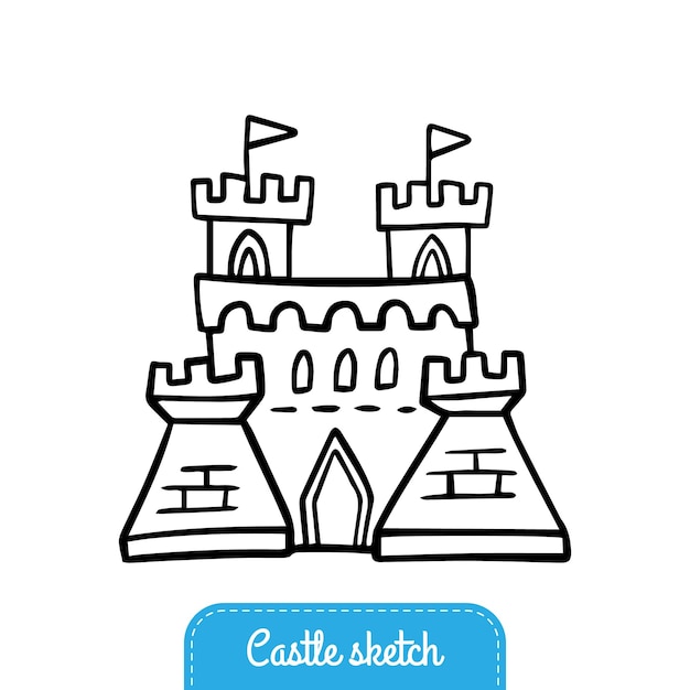 Сказочный замок в стиле каракули